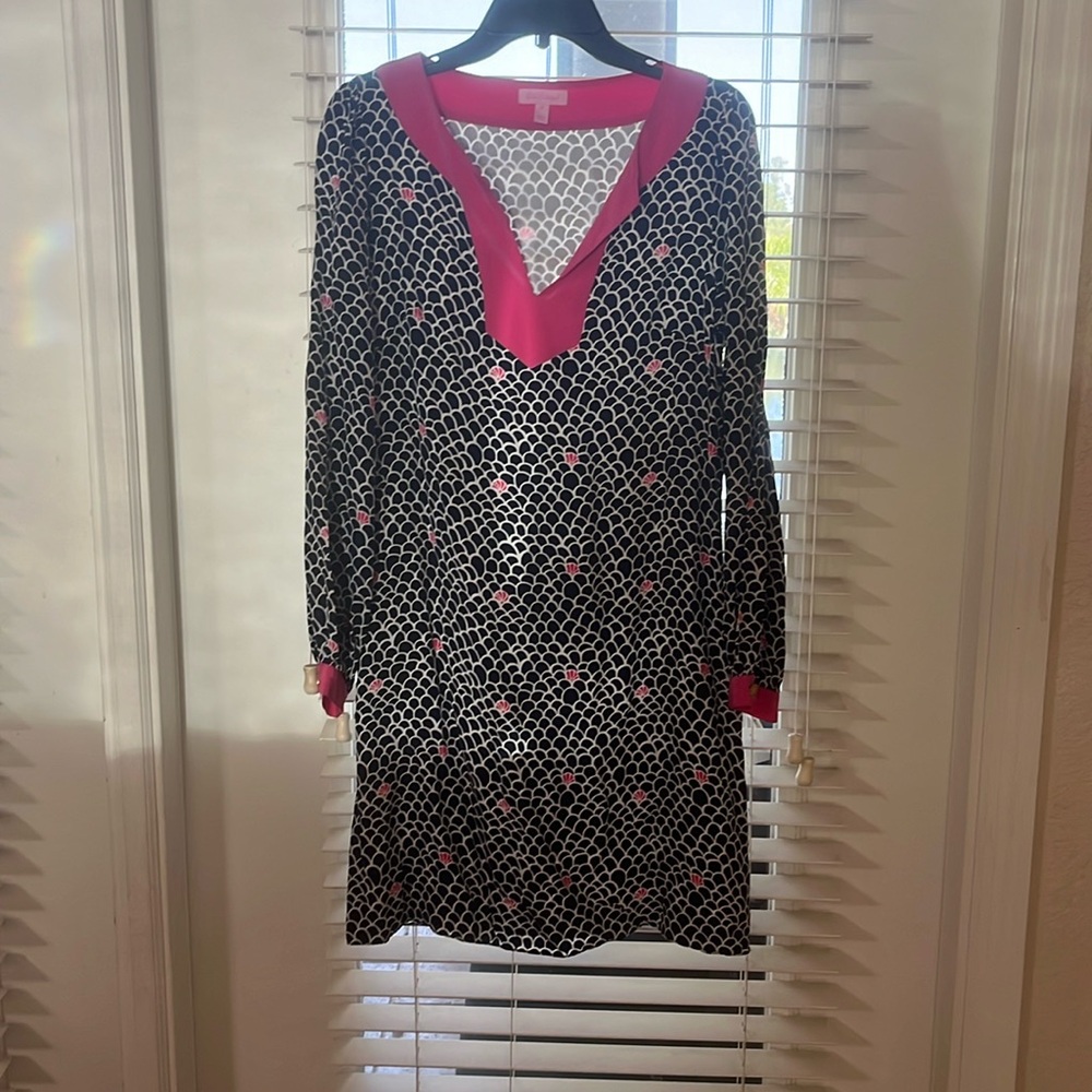 Lilly Pulitzer Dress. Navy, Pink and White